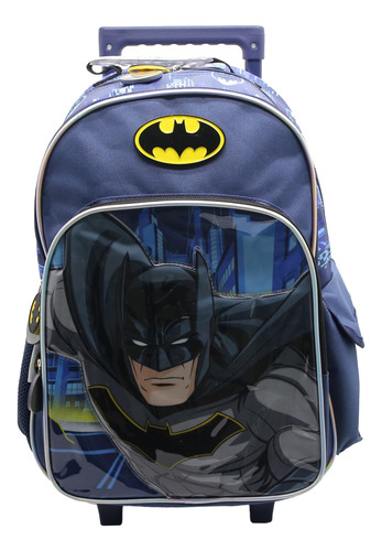 Mochila Con Carro Grande 16p Liga Batman Superman Mundomania