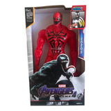 Muñeco Avenger Venom Carnage Rojo 30cm Luz Y Sonido