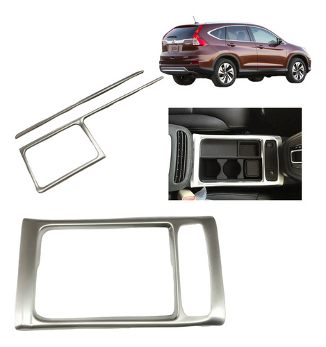 Embellecedor De Porta Vasos Plata Honda Cr-v Crv 2012 A 2016