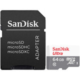 Micro Sd 64gb Uhs-i Ultra 100mb/s Sandisk Sdsqunr-064g-gn3ma