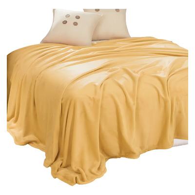 Cobertor King Size Ultrasuave Liso Mostaza Concord Color Café | Envío gratis