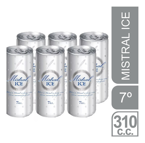 Pack 6 Cóctel Mistral Ice Blend 310cc