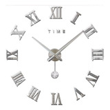 Reloj Para Pared 3d Color Plata Con Péndulo De 70 Centímetro