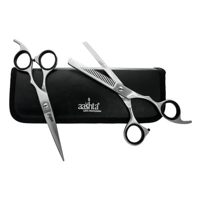 Estuche De Tijeras Para Estilista Barber Peluquero Aashta 6 Color Plateado Satinado | Meses sin interés