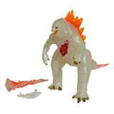 Figura Juguete Monstruo Godzilla Blanco/naranja Con Luz