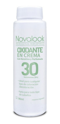 Oxidante En Crema Novalook Con Keratina 30 Volumenes 90 Ml