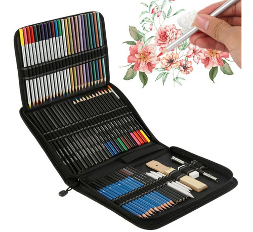 Kit 72 Piezas Lapices De Colores Arte Profesional Dibujo