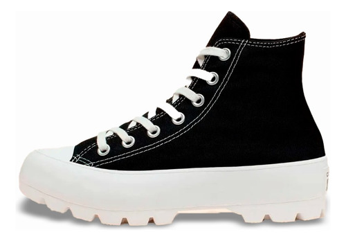 Tenis Converse De Plataforma Lugged Blancos Bota Lona Mujer