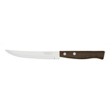 Cuchillo Para Asado Tramontina Tradicional Con Lámina De Ace Color Madera Natural