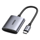 Leitor Cartão Memória Ugreen Usb C Para Cartão Micro Sd E Sd