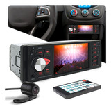 Kit Câmera Ré + Central Multimídia 1 Din Rav4 2011 Bluetooth