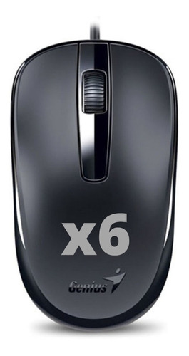 Pack X6 Mouse Con Cable Genius Dx 110 Usb Pc O Notebook