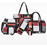 Set 6 Bolsas Mujer Crossbody Cuero Sintetico Hombro Monedero