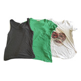 Combo Lote De Ropa X3u Remeras Forever 21 Hym Talle M