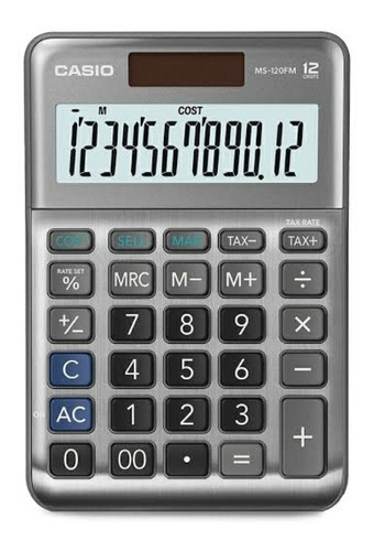 Calculadora Casio Modelo Ms-120fm Gris