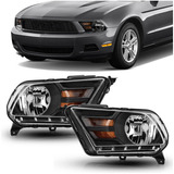 2 Pcs Headlights Set Fits 2010-2014 Ford Mustang Headlam Aab