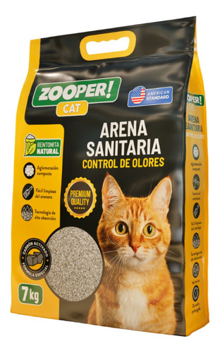 Arena Sanitaria Zooper Cat Control De Olores Aglutinante 7kg