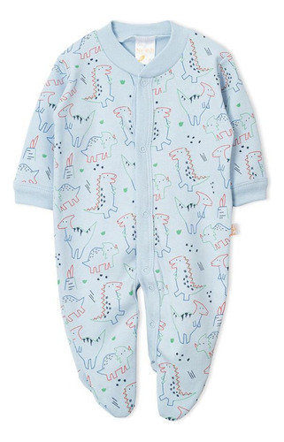 Enterito Pijama Bebe Medio Osito Invierno Algodón Dino 