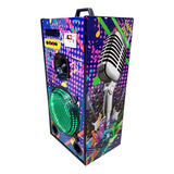 Maquina De Karaoke Caixinha 6 X 1 Com Hdmi + 2 Mic Roxa 