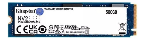 Hd Ssd M.2 Kingston Nv2 500gb Pci-e Nvme 2280 Gen4x4 Snv2s/500g Novo N/f