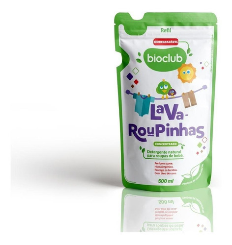 Lava Roupinhas Bioclub Detergente Natural Refil 500ml