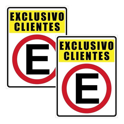 Paq. Letreros Estacionamiento Exclusivo Clientes