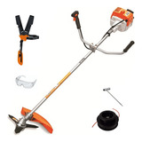 Kit Roçadeira Stihl Fs 160 Lâmina 3 Pontas E Carretel Nylon