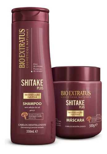 Kit Shitake Shampoo E Máscara (500g) Bio Extratus