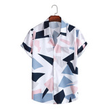 Gh Camisa Hawaiana Casual Estampada Manga Corta Para Playa