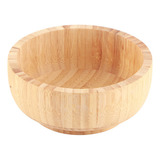 Ensaladera De Bambú, Redonda, De Madera Natural K1