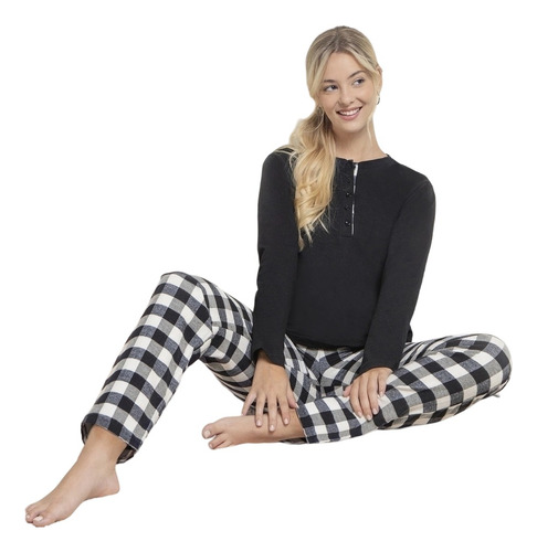 Pijama Mujer Invierno Jersey Talles Grandes Lencatex 22315e