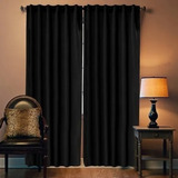 Juego De Cortina Blackout Textil Terrenal 2paños 140x220 C/u