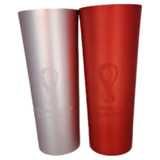  6 Vasos De Aluminio Mundial Qatar 2022 650ml