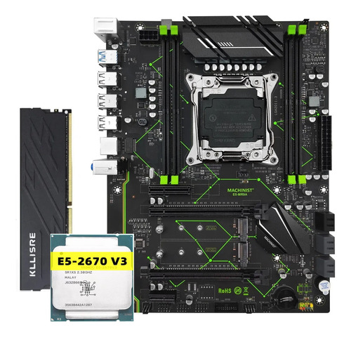 Kit Placa Mãe X99 + Xeon E5-2680 V3 + 32gb Ddr4 + Cooler