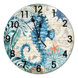 Abucaky - Reloj De Pared Con Diseño De Caballo De Mar, D