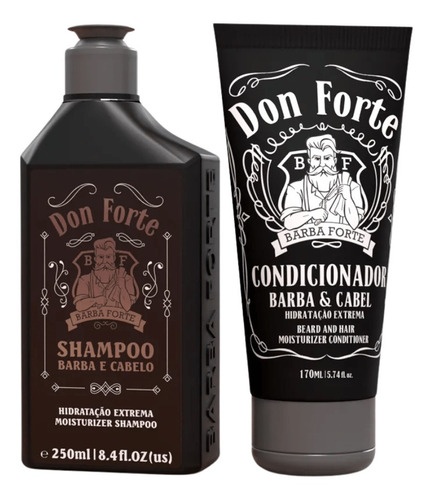 Kit Don Juan Shampoo 250ml + Condicionador 170ml Barba Forte