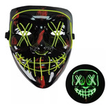 Mascara La Purga Con Luz Led De Neon Halloween Playking