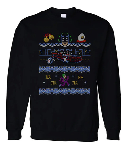 Sudadera Retro Navidad Ugly Sweater Batman Joker 01 B2 | Meses sin interés