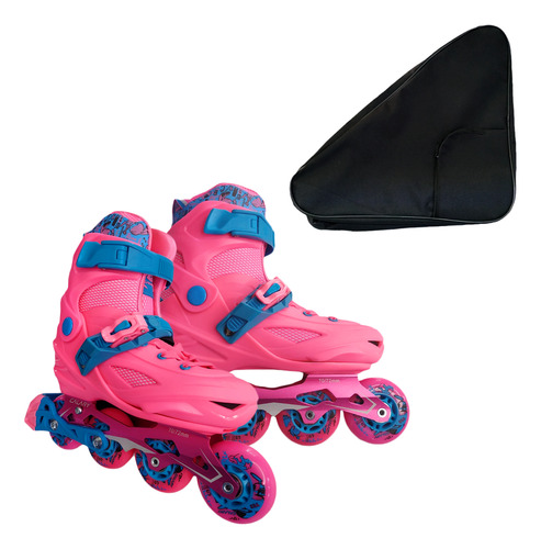 Patines Cr Freeskate Ajustable Bota Dura + Mochila