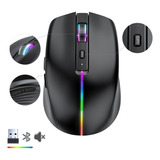 Mouse Inalámbrico Bluetooth Recargable Ergonomía 2.4g 3modos