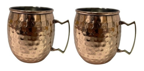 Mug Vasos Cobre Set X 2 Moscow Mule Coctel- Hecho En India