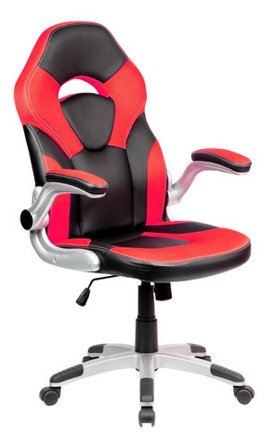 Sillón Ads Gamer Brandon Reclinable Color Rojo Material Del Tapizado Curpiel