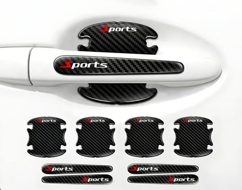 Set 8pcs Protector De Manilla + Topes De Puerta Y Retrovisor