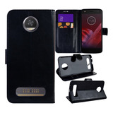 Capa Carteira + Pelíc Hydrogel Privacy Para Moto Z2 Play 5.5