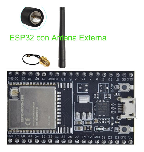 Esp32 Wifi  Bluetooth Incluye Antena Externa Y Adaptador