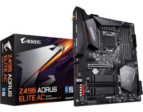 Placa-mãe Gigabyte Z490 Aorus Elite Ac Wifi Intel Lga 1200