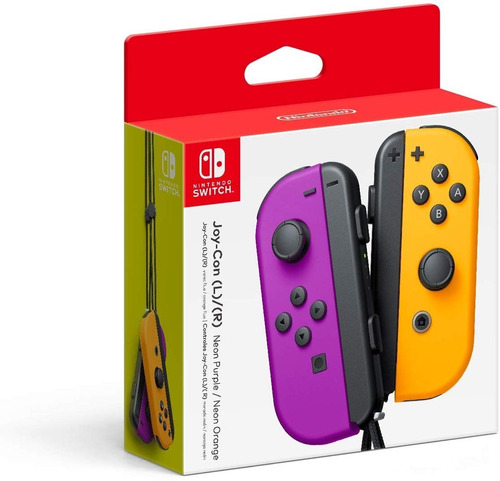 Controles Joy-con Purple/orange Neon Nintendo Switch Nuevo