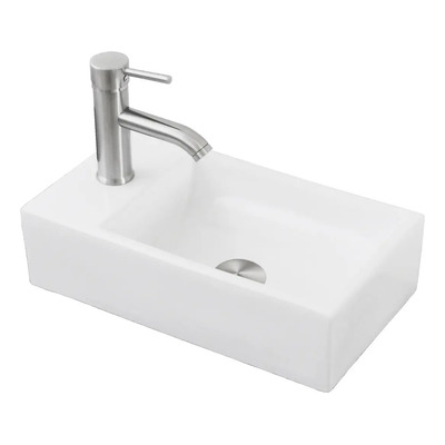 Esatto® Paquete Mini Grand Lavabo Llave Cespol Blanco Cromado