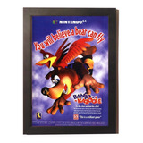 Quadro Poster C. Moldura  Banjo Kazooie  Nintendo 64