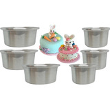 Moldes 10cm Y 12 Cm Pastel Flan Kit 6pzs  Alumnio Reforzado 